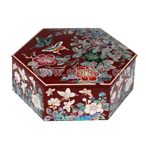 육각매화나비다용도함(적색)