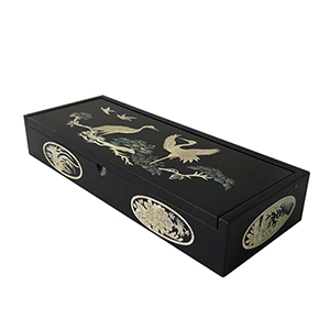 B-자동 송학 무광(검정색)